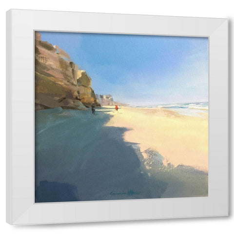 Obidos Beach White Modern Wood Framed Art Print by Merino, Carmen