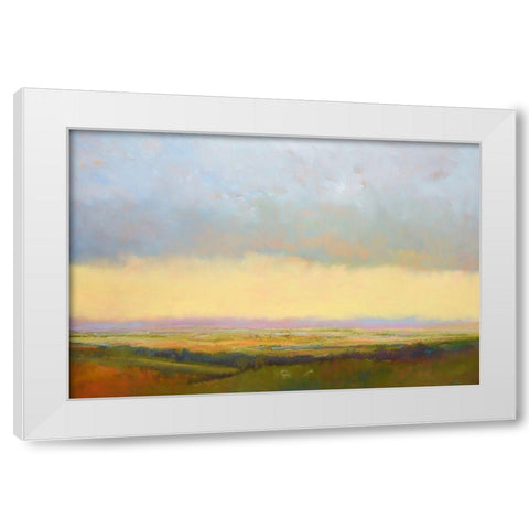 Distant View White Modern Wood Framed Art Print by McCarthy, William