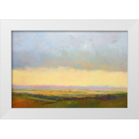 Distant View White Modern Wood Framed Art Print by McCarthy, William