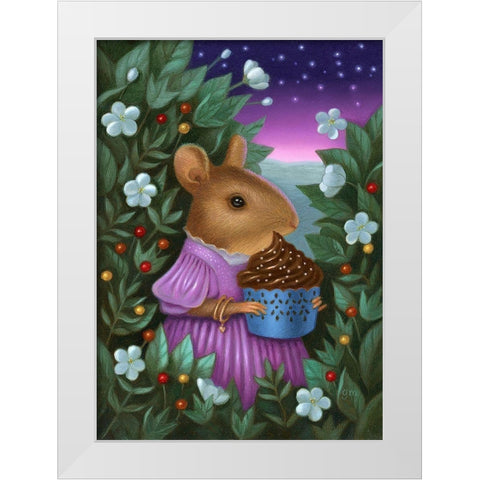 Beatrice Upon The Brink of Night White Modern Wood Framed Art Print by Matarazzo, Gina