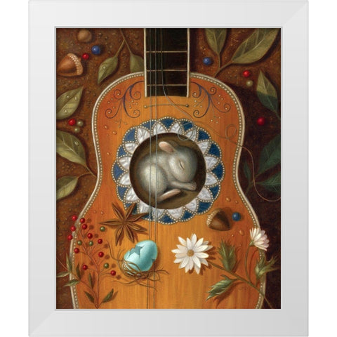 A Residence of Resonance White Modern Wood Framed Art Print by Matarazzo, Gina