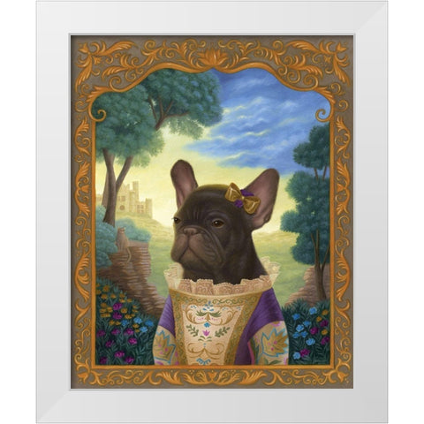 Henrietta in Her Wildest Dreams White Modern Wood Framed Art Print by Matarazzo, Gina