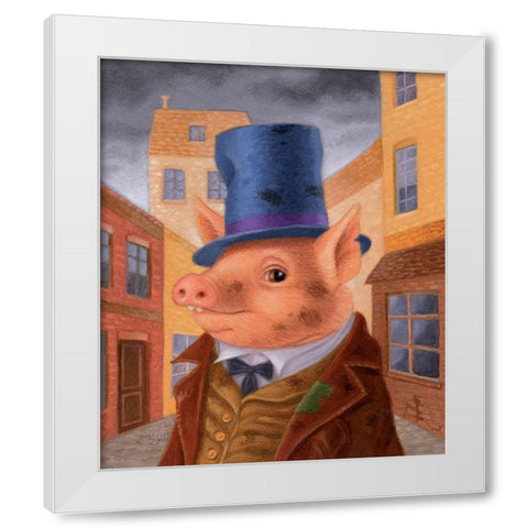 Dawkins White Modern Wood Framed Art Print by Matarazzo, Gina