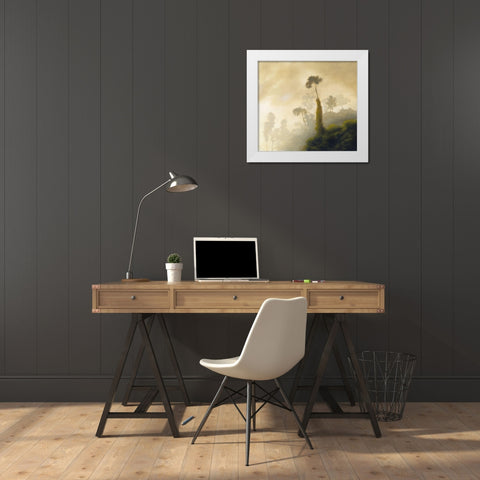 Fog White Modern Wood Framed Art Print by Monzon, Rick