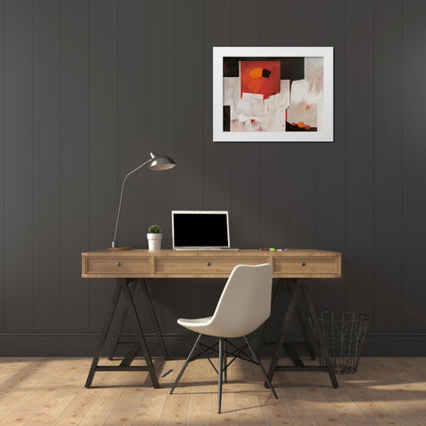Forever White Modern Wood Framed Art Print by Montel, Fanou
