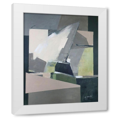 Nautical Abstraction White Modern Wood Framed Art Print by Montel, Fanou