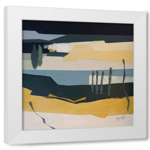 Sometimes Obvious White Modern Wood Framed Art Print by Montel, Fanou