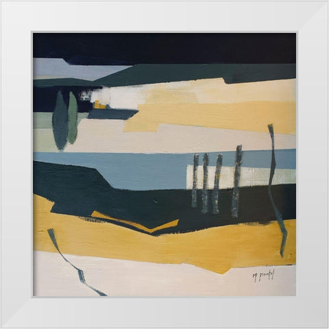 Sometimes Obvious White Modern Wood Framed Art Print by Montel, Fanou