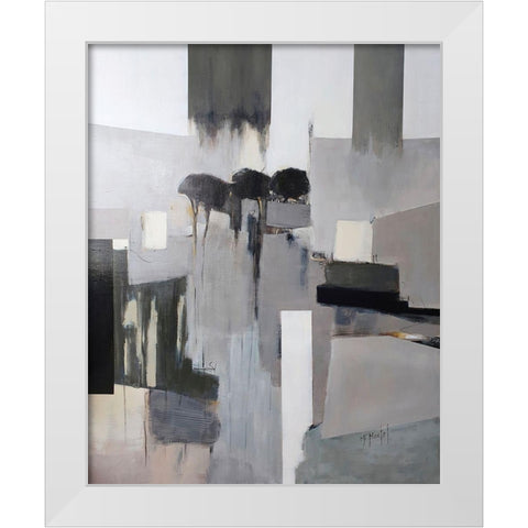 Remain Standing White Modern Wood Framed Art Print by Montel, Fanou