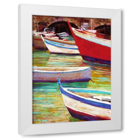Colors of Camogli White Modern Wood Framed Art Print by Mertz, Nancie King