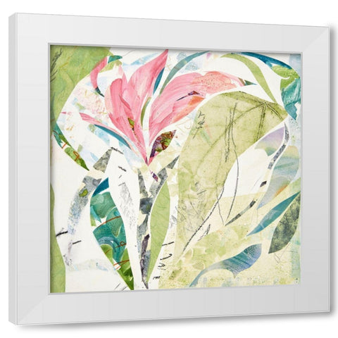 Merrily White Modern Wood Framed Art Print by MacCollum, Cynthia