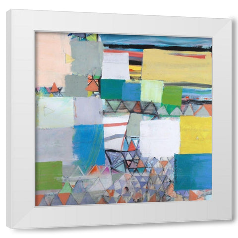 Oceanside White Modern Wood Framed Art Print by Moffitt, Michelle Daisley