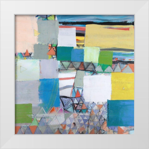 Oceanside White Modern Wood Framed Art Print by Moffitt, Michelle Daisley