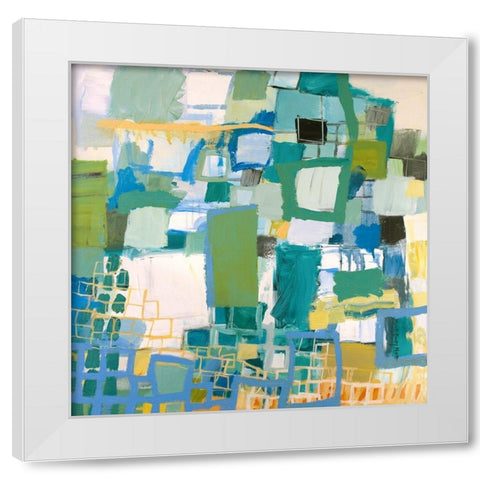 Serene White Modern Wood Framed Art Print by Moffitt, Michelle Daisley
