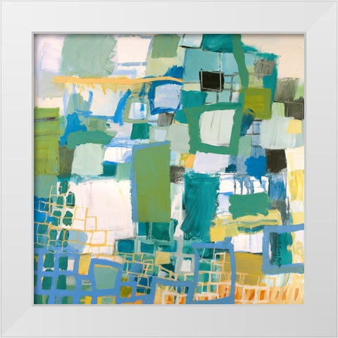 Serene White Modern Wood Framed Art Print by Moffitt, Michelle Daisley