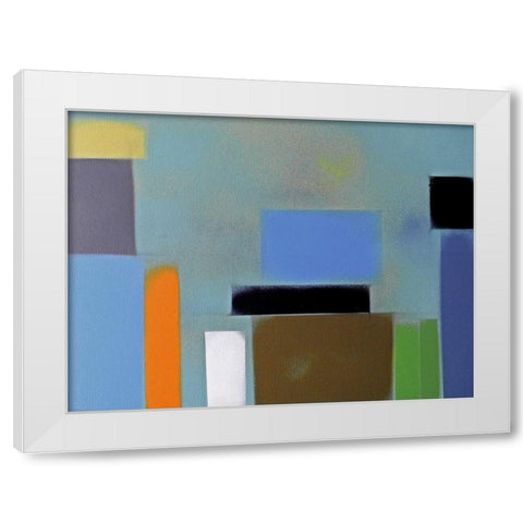 Urban Hues 01 White Modern Wood Framed Art Print by Miller, Gill