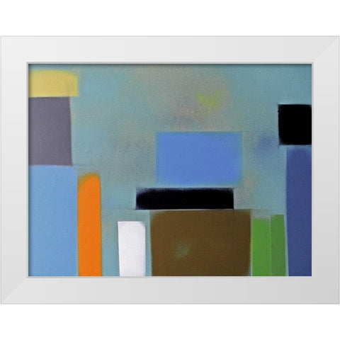 Urban Hues 01 White Modern Wood Framed Art Print by Miller, Gill