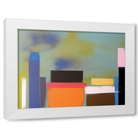 Urban Hues 06 White Modern Wood Framed Art Print by Miller, Gill