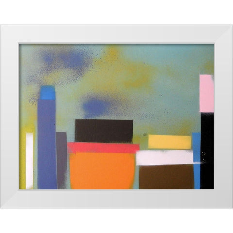 Urban Hues 06 White Modern Wood Framed Art Print by Miller, Gill