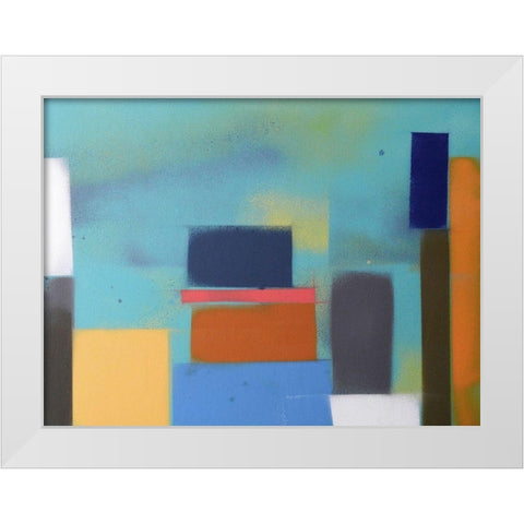 Urban Hues 08 White Modern Wood Framed Art Print by Miller, Gill