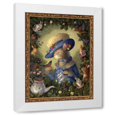 Wilhelmina-In Reverie White Modern Wood Framed Art Print by Matarazzo, Gina