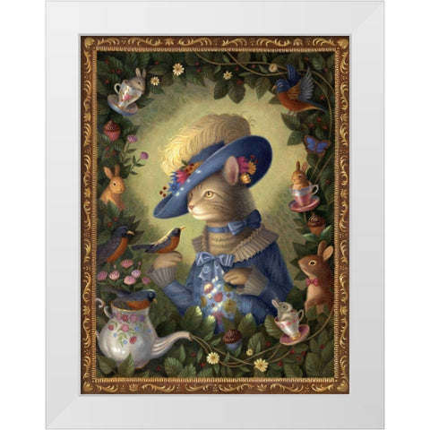 Wilhelmina-In Reverie White Modern Wood Framed Art Print by Matarazzo, Gina