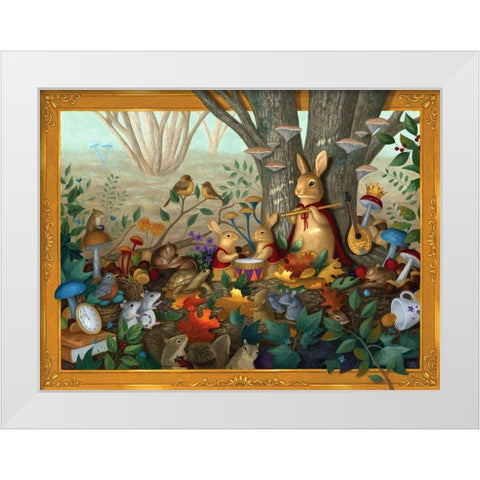 Her Majesty in The Afternoon White Modern Wood Framed Art Print by Matarazzo, Gina