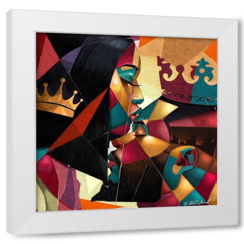 Close Corners White Modern Wood Framed Art Print by Muhammad, Salaam