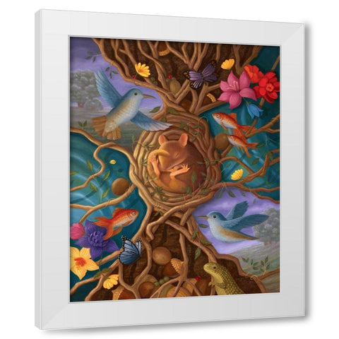 Blissful Solitude White Modern Wood Framed Art Print by Matarazzo, Gina