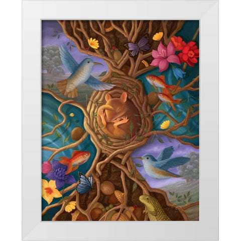 Blissful Solitude White Modern Wood Framed Art Print by Matarazzo, Gina