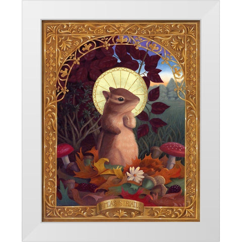 Tamias Striatus White Modern Wood Framed Art Print by Matarazzo, Gina