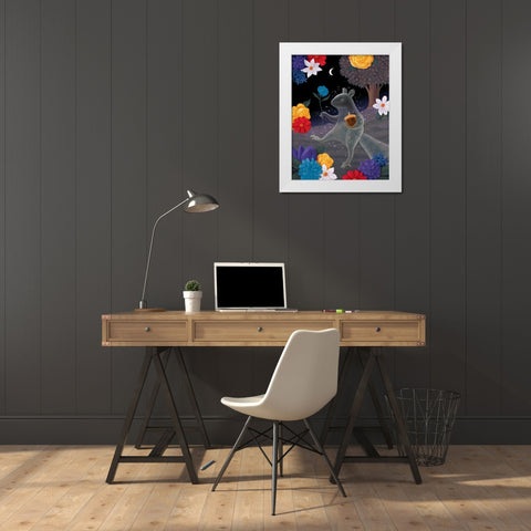 The Spirit Guide White Modern Wood Framed Art Print by Matarazzo, Gina