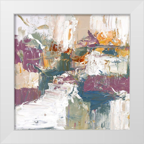 Free Flowing White Modern Wood Framed Art Print by McCourt, Suzanne