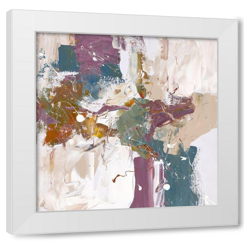 Go With The Flow White Modern Wood Framed Art Print by McCourt, Suzanne