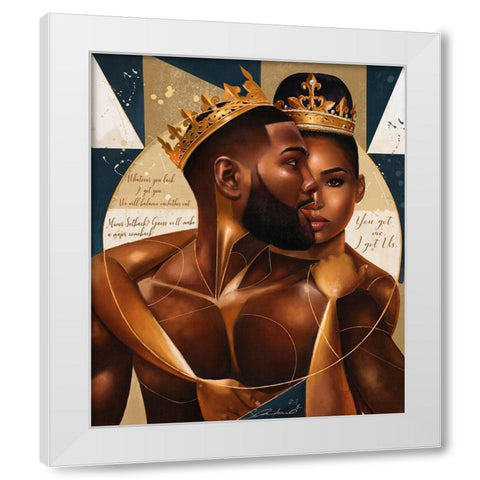 Protection White Modern Wood Framed Art Print by Muhammad, Salaam