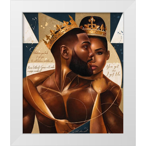 Protection White Modern Wood Framed Art Print by Muhammad, Salaam