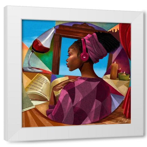 Youâ€™re Enough White Modern Wood Framed Art Print by Muhammad, Salaam