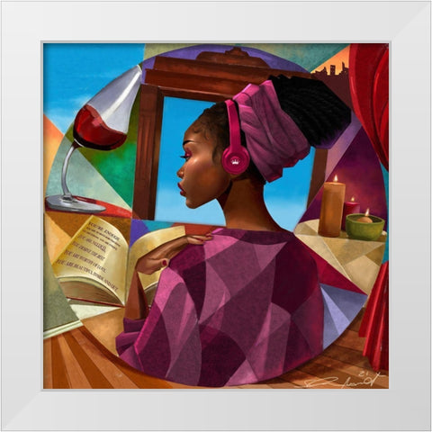 Youâ€™re Enough White Modern Wood Framed Art Print by Muhammad, Salaam