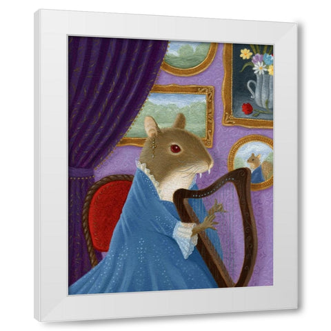 Priscilla F. Foffenschnizzle White Modern Wood Framed Art Print by Matarazzo, Gina