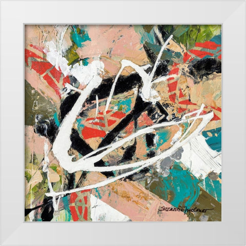Stacked White Modern Wood Framed Art Print by McCourt, Suzanne