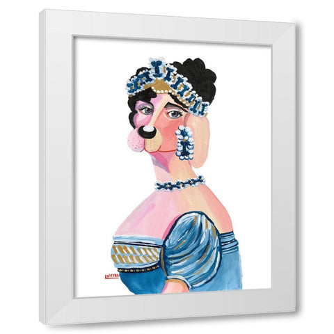 Empress Josephine Bone-Aparte White Modern Wood Framed Art Print by Marshall, Lucy
