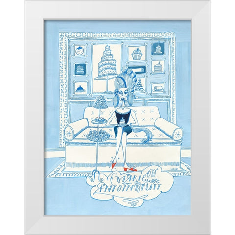 Marie Antoinmutt White Modern Wood Framed Art Print by Marshall, Lucy