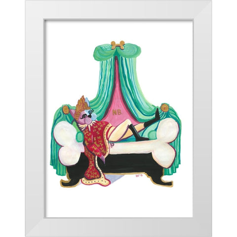 Napoleon Bone-Aparte White Modern Wood Framed Art Print by Marshall, Lucy