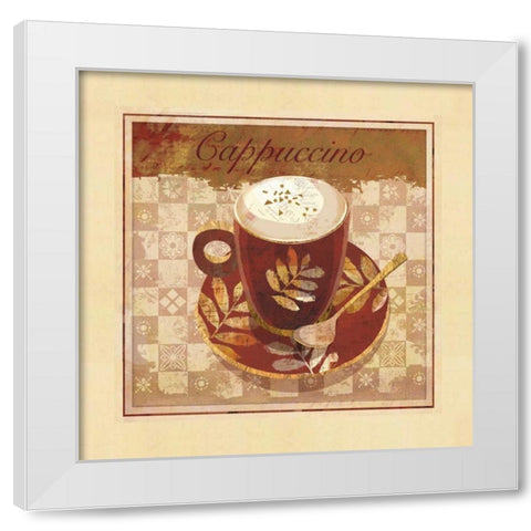 Cappuccino White Modern Wood Framed Art Print by Maron, Linda