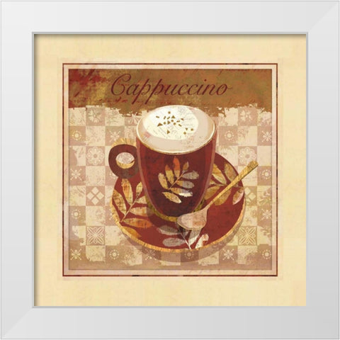 Cappuccino White Modern Wood Framed Art Print by Maron, Linda