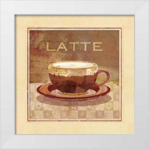 Latte White Modern Wood Framed Art Print by Maron, Linda