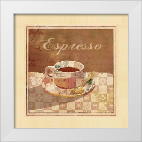 Espresso White Modern Wood Framed Art Print by Maron, Linda