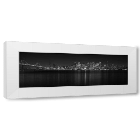 City by the Bay Treasure Island CA White Modern Wood Framed Art Print by Melville, Craig