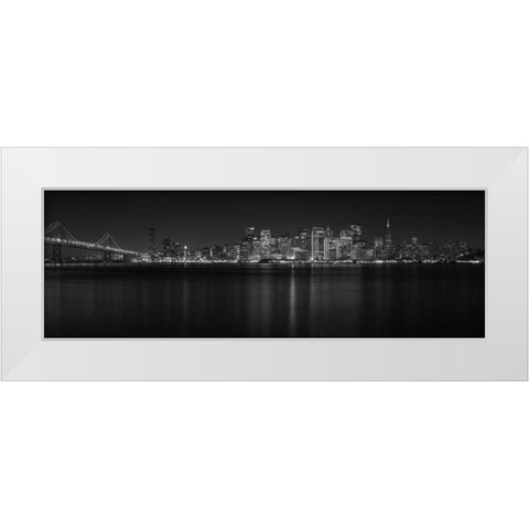 City by the Bay Treasure Island CA White Modern Wood Framed Art Print by Melville, Craig