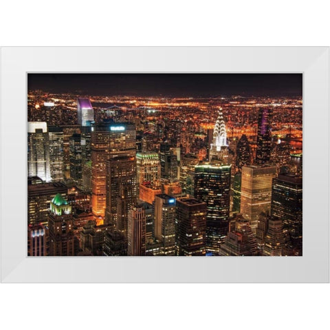 Diamonds in the Sky White Modern Wood Framed Art Print by Mikaels, Natalie